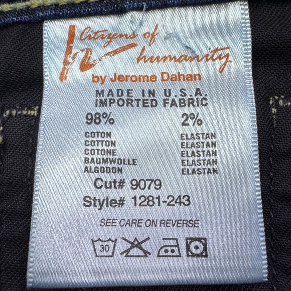 Citizens Of Humanity Dark Blue Boot Cut Jeans - Picture 10 of 16